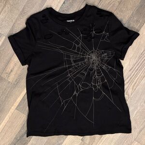 Like New TORRID Halloween Spider Web T-shirt
